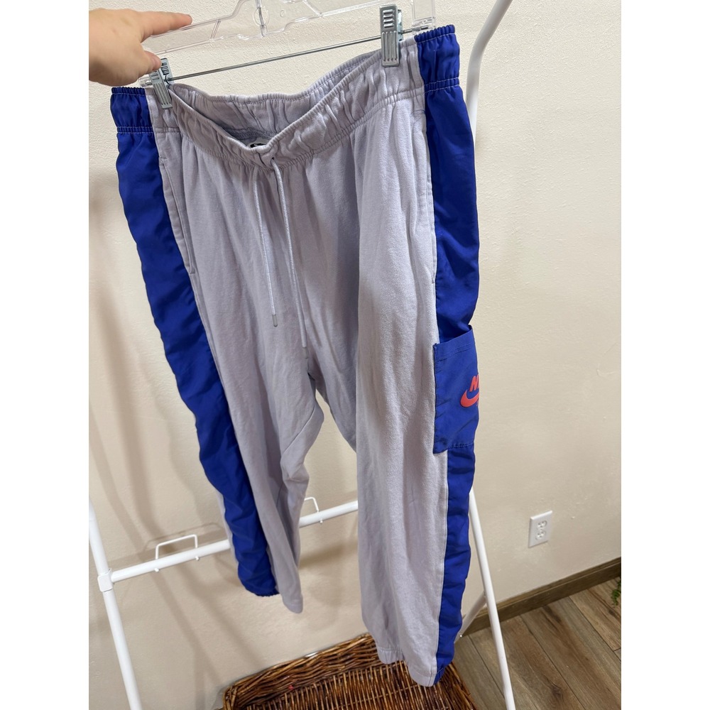 Nike‎ Plus Size 1X Colorblock Joggers Gray Blue Sweatpants Logo Sportswear